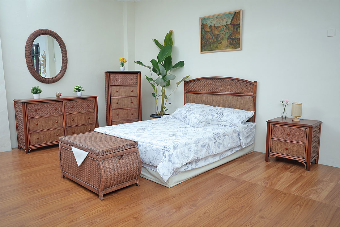 Tea Wash Milano Wicker and Rattan Bedroom Collection