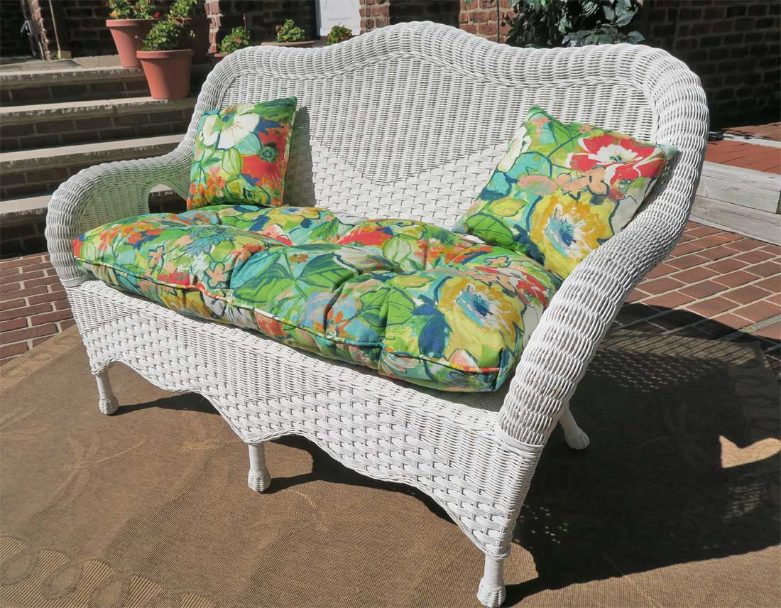 Rattan love seat garden furniture hot sale