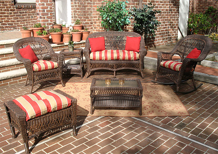 wicker rocker patio set