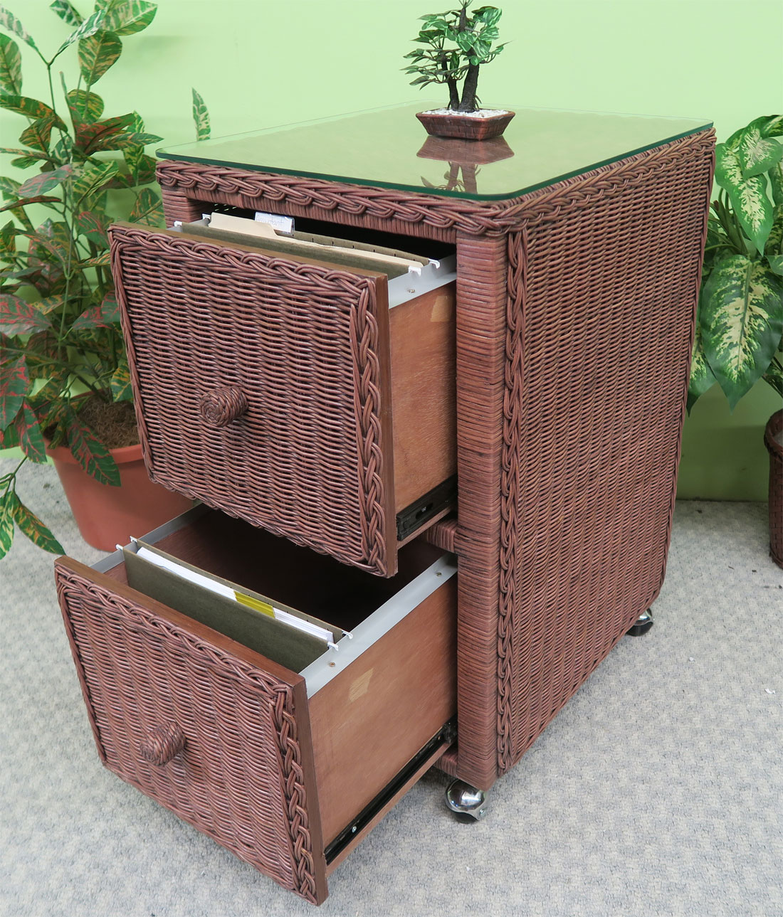 Wicker File Cabinets