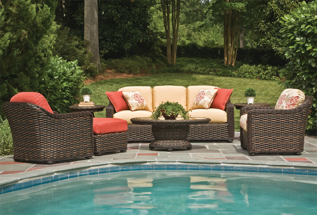 Lane Venture South Hampton Resin Wicker Furniture, Matching Fire Pit