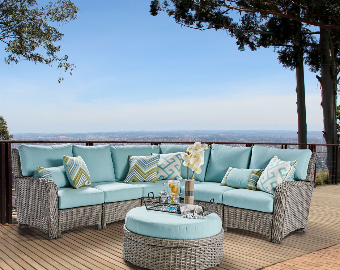 Wicker outdoor store furniture sectional