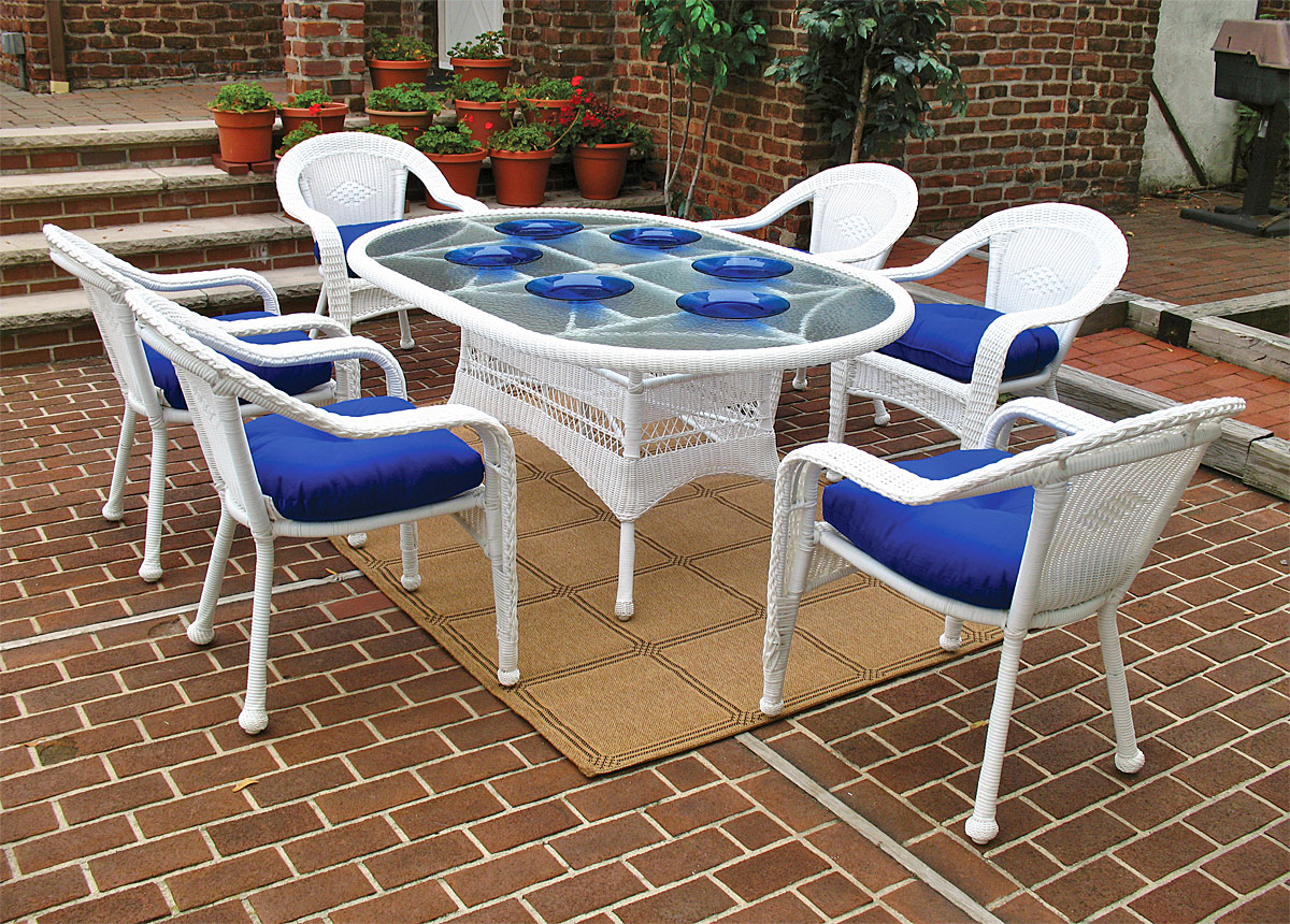 Our Larger Resin Wicker Patio Dining Sets (Lots of Colors)