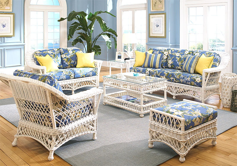 Sea Harbor Rattan Framed Natural Wicker Furniture Sets (Custom Paiting  Available) - Indoor Wicker & Rattan Full Size Seating - Indoor Wicker &  Rattan