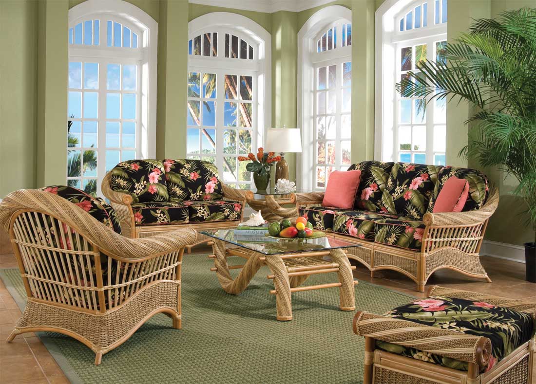 Countryside Twist Rattan Framed Natural Wicker Furniture Sets