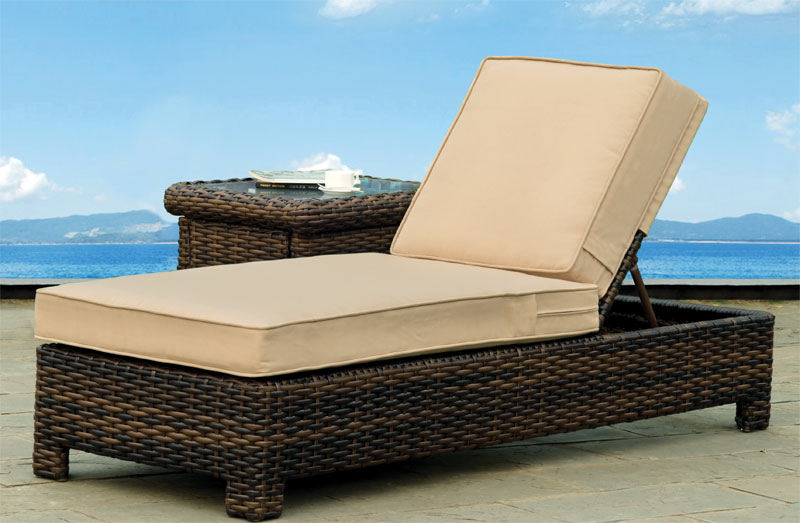 St. Croix All Weather Resin Wicker Adjustable Back Chaise Lounge
