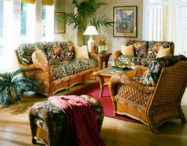 Rattan sofa set new arrivals indoor