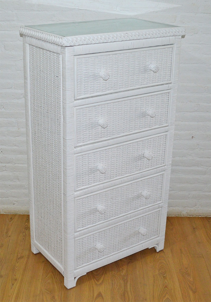 Augusta 5- Drawer Dresser, White