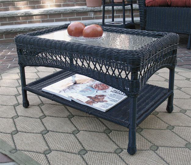 Belaire Resin Wicker Cocktail or Coffee Table 