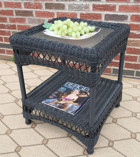 Belaire Resin Wicker End Table 