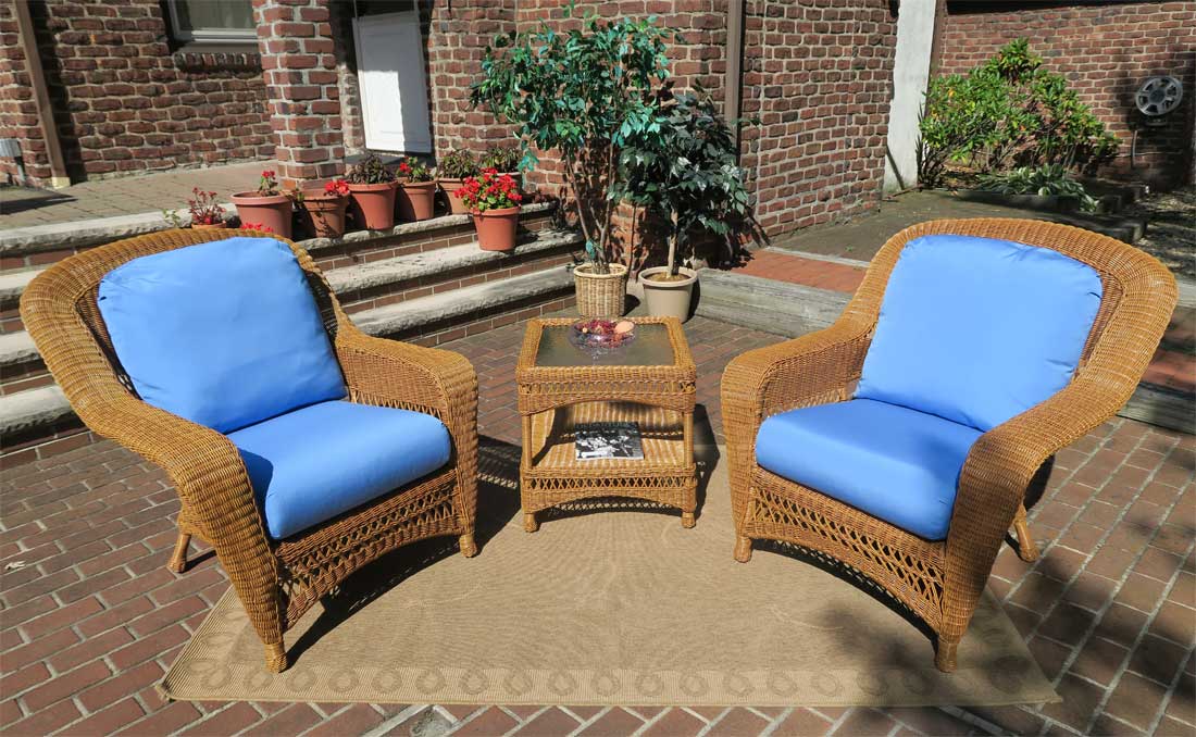3 Piece Palm Springs Resin Wicker Chat Set