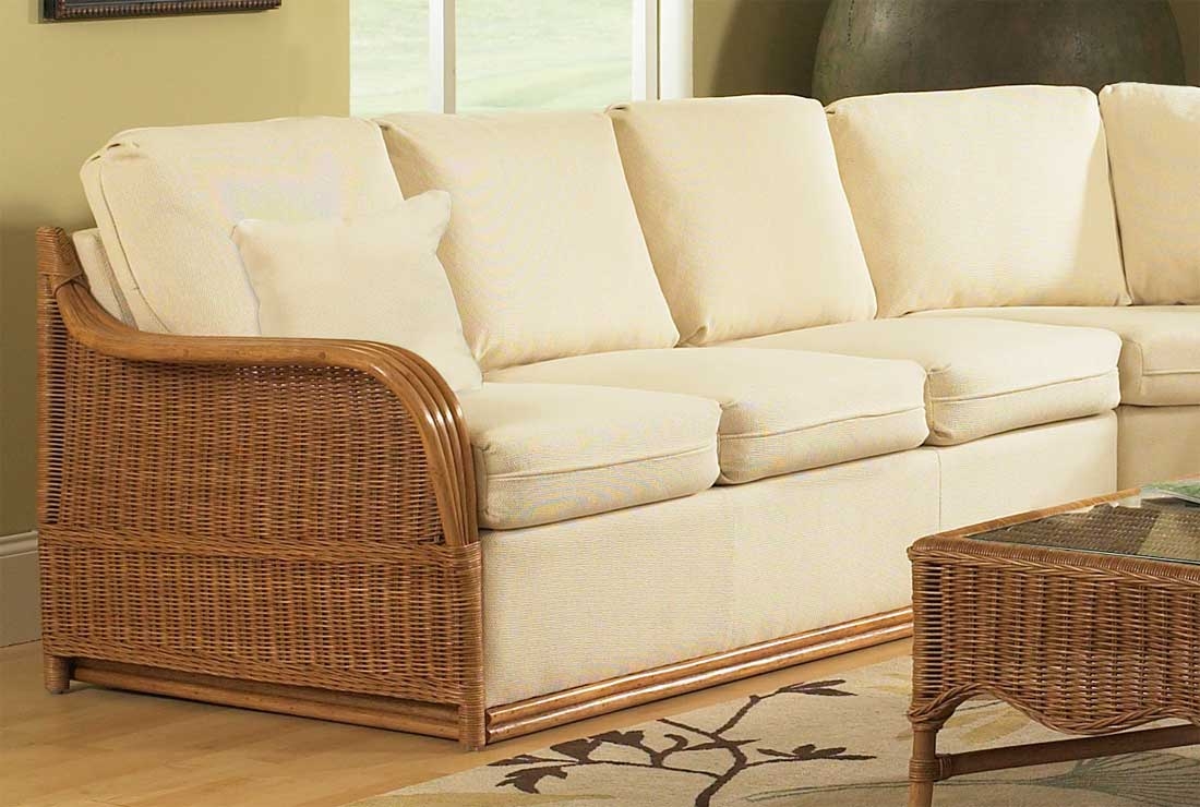 Bodega Bay Indoor Rattan Left Arm Facing Sofa