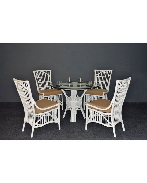 Rattan Dining Sets 42" Round (4-Side Chairs) Dorado