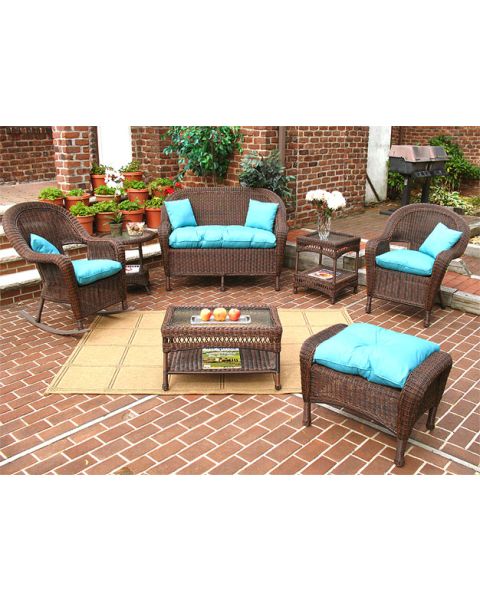 4 Piece Malibu Resin Wicker Set (1) LS (1) Table (2) Chairs