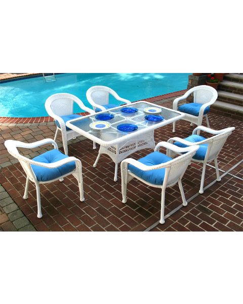 Resin Wicker Dining Set 60 x 36 Rectangular