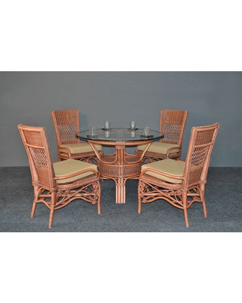 Wicker Dining Sets 42" Round (4) Side Chairs) Victorian