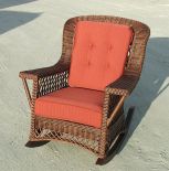 Natural Rattan Sea Harbor Wicker Rocking Chair
