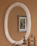 Wicker Mirror Oval White Wash Mezza  Luna Style  30