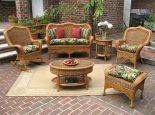 4 Piece Tangiers Natural Wicker Set with 1-Chair 1-Rocker 