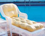 Cushion Only, Sunbrella Fabric Wicker Chaise Lounge Cushion