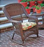 Belair Resin Wicker Rockers, Antique Brown