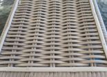 Basketweave All Weather Resin Wicker Outdoor Sofa 