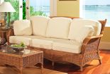 Bodega Bay Natural Rattan Sofa (Custom Finishes Available)