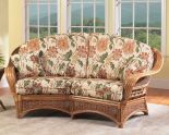 Mountain View Natural Rattan Crescent Loveseat