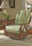 Orchard Park Natural Rattan Swivel Glider Chair