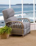 Oceanview Natural Rattan 3-Position Recliner  (Custom Finishes Available)