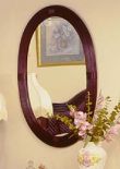 Rattan Mirror, Oval Del Ray Style 28.5