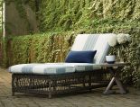 Lane Venture Mystic Harbor Resin Wicker Adjustable Chaise Lounge with Cushion