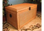 Wicker Trunks or Chests, Large Woodlined Caramel