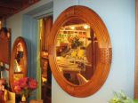  Round Rattan Mirror, Chestt Mezza Luna Style 30