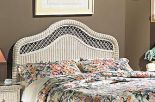 Wicker Headboard Full Queen Whitewash Pavilion Style