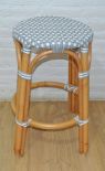 Wicker Bar Stools, Rattan Frames with Easy Clean Resin Wicker Seats. Lila Style Natural White/Gray Top---SPECIAL Pricing