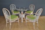 WHITE WASH WITH CELERY GREEN CUSHIONS