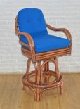 COUNTER STOOL WITH MARINE BLUE CUSHIONS