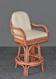 COUNTER STOOL WITH TAN CUSHIONS