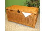 Wicker Trunks Chests, Small Wood lined Caramel