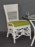 WHITE WITH CELERY GREEN CUSHION
