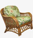 Old Town Natural Rattan Lounge Chair with Cushions