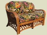 Old Town Natural Rattan Loveseat with Cushions