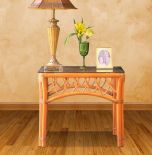 Rattan End Table, Old Town Style