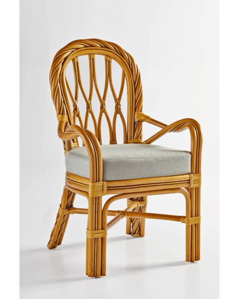 New Twist Natural Rattan Dining Arm Chair (Minimum 2)