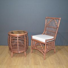 Dorado Side Chair & Tobago Round End Table