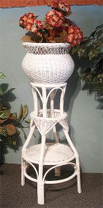  Wicker Planter Stand (2) Piece Ashley Style
