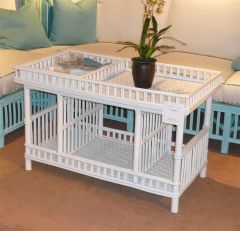 Capistrano Natural Rattan Cocktail Table with Tray