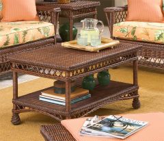 Sea Harbor Natural Wicker Cocktail Table