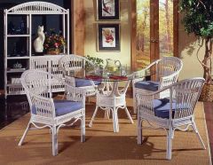 Rattan Dining Set 48" Round Bermuda Style